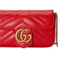 Gucci Marmont Matelasse Leather Super Mini Bag Red