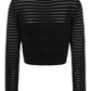 Balmain Semi-transparent Stripes Cardigan