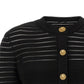 Balmain Semi-transparent Stripes Cardigan