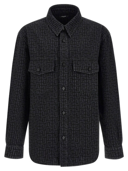 Balmain Monogram Pattern Overshirt