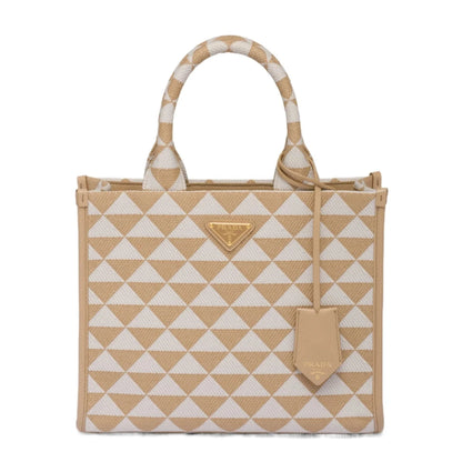 Prada Symbole Small Tote Bag Beige