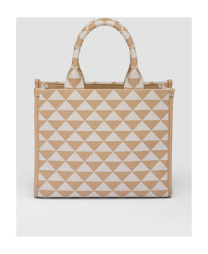 Prada Symbole Small Tote Bag Beige