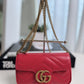 Gucci Marmont Matelasse Leather Super Mini Bag Red