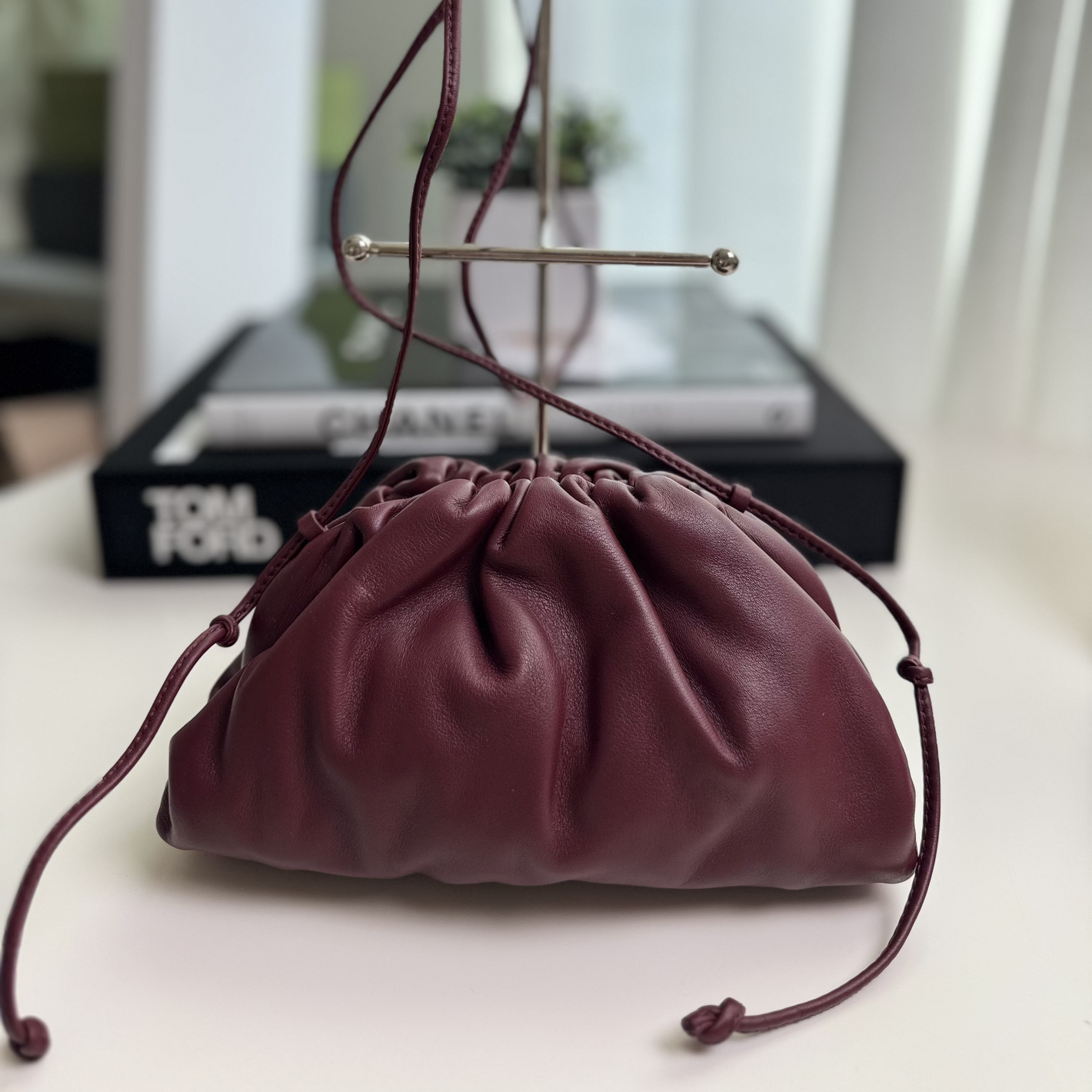 Bottega Veneta Small Pouch Bag Burgundy