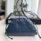 Bottega Veneta Small Intrecciato Pouch Bag Blue