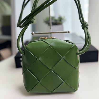 Bottega Veneta Mini Casette Camera Bag Green