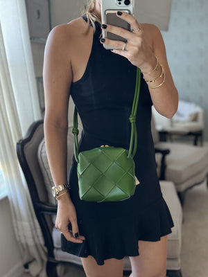 Bottega Veneta Mini Casette Camera Bag Green