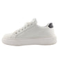 White sneaker on a light gray background