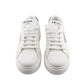 White Prada sneakers on a white background