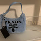 Prada Re-Edition 2000 Hobo Terry Cloth Mini Bag Blue