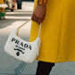 Prada Re-Edition 2000 Hobo Terry Cloth Mini Bag White
