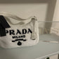 Prada Re-Edition 2000 Hobo Terry Cloth Mini Bag White