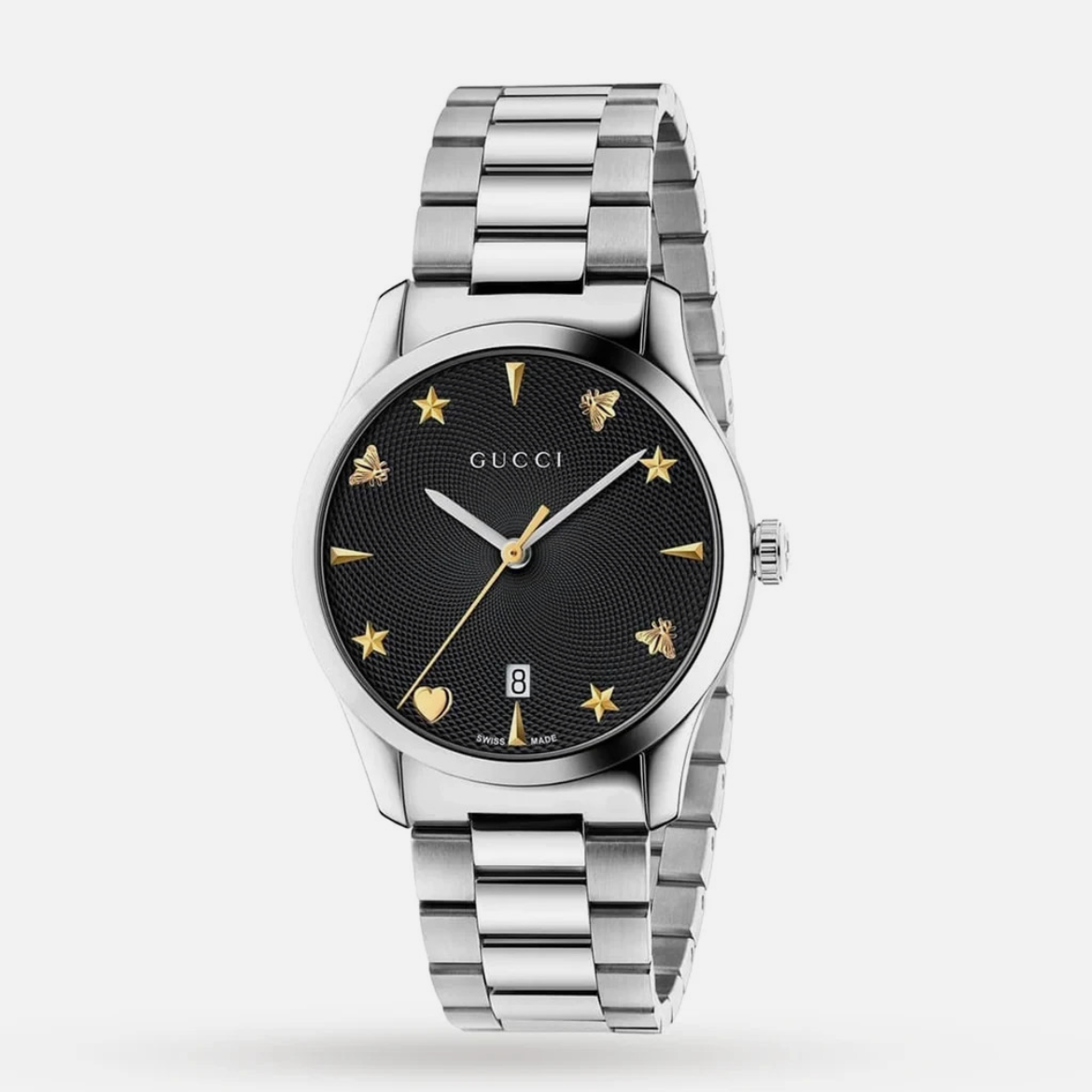 Gucci G-Timeless Quartz Stainless Steel Watch 27mm Black