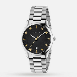 Gucci G-Timeless Quartz Stainless Steel Watch 27mm Black