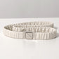 Prada Women Triangle Logo Elastic Belt Slim White