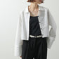Prada Women Triangle Logo Elastic Belt Slim White