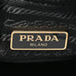 Prada Satin Vela Drawstring Pouch Black