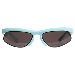 Bottega Veneta BV1114S Sporty Oval Acetate Sunglasses Light Blue