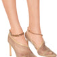 Bottega Veneta Women's Embellished Caged Pumps Beige