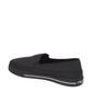 Prada Cannes Slip-On Canvas Sneakers Black