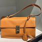 Prada Soft Sound Medium Leather Shoulder Bag Orange Caramel