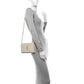 YSL Cassandre Chain Wallet Lizard Embossed Leather Cream Soft