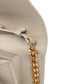 YSL Cassandre Chain Wallet Lizard Embossed Leather Cream Soft