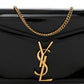 YSL Cassandre Chain Wallet Patent Monogram Black