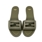 Fendi Women's Baguette Vitello Leather Sandal Militare