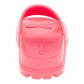 Pink Prada sandal on a white background