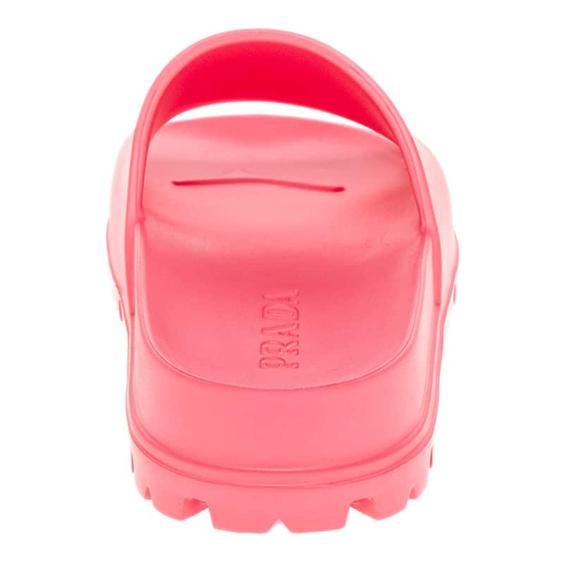 Pink Prada sandal on a white background