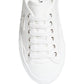 White Prada sneaker on a white background
