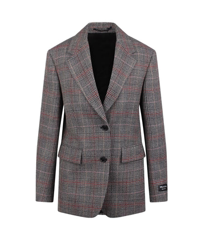 Prada Women's Price of Wales Plaid Blazer