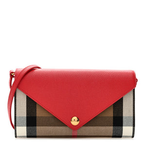 Burberry Hannah Envelope Wallet Leather Strap