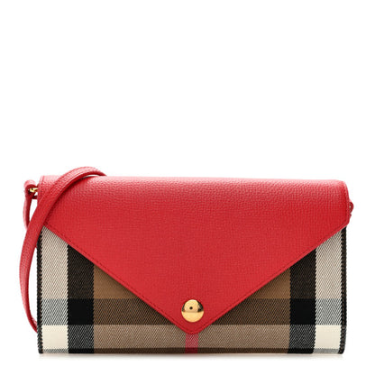 Burberry Hannah Envelope Wallet Leather Strap