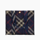 Burberry Check Small Knit Tote Bag Checkered Blue