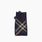 Burberry Check Small Knit Tote Bag Checkered Blue