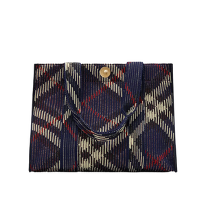 Patterned bag on a white background