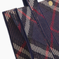 Burberry Check Small Knit Tote Bag Checkered Blue