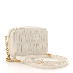Prada Bandoliera Napa Gaufre Camera Bag Ivory