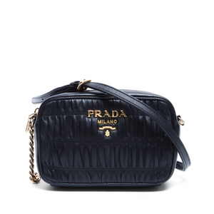 Prada Bandoliera Napa Gaufre Camera Bag Black