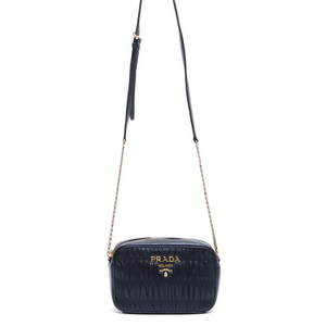 Prada Bandoliera Napa Gaufre Camera Bag Black