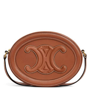 Celine Triomphe Oval Crossbody Bag Brown