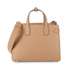 Burberry Leather Top Handle Bag Camel