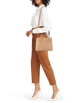 Burberry Leather Top Handle Bag Camel