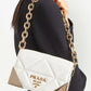 Prada Quilted Nappa Leather Shoulder Bag White