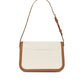 Saint Laurent Small Solferino Logo Plaque Canvas Shoulder Bag Sand