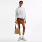 Coach Brooklyn Shoulder Bag 28 Suede Brass/Sand
