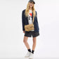 Coach Chain Tabby Shoulder Bag Suede Brass/Sand