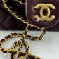 Chanel Mini Flap Lambskin Leather Bag Dark Brown